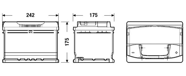 Akkumulátor Exide Premium EA612 61Ah 600A J+