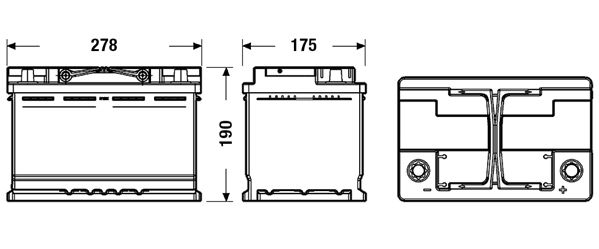 Akkumulátor Exide Start-Stop EFB 70Ah 760A J+