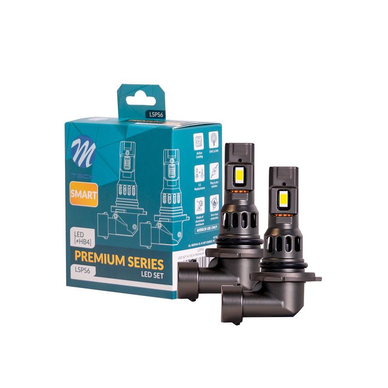 M-Tech, Premium series NG, Okos LED izzó, HB4, Aktív hűtéssel, 6000K, 70W 
