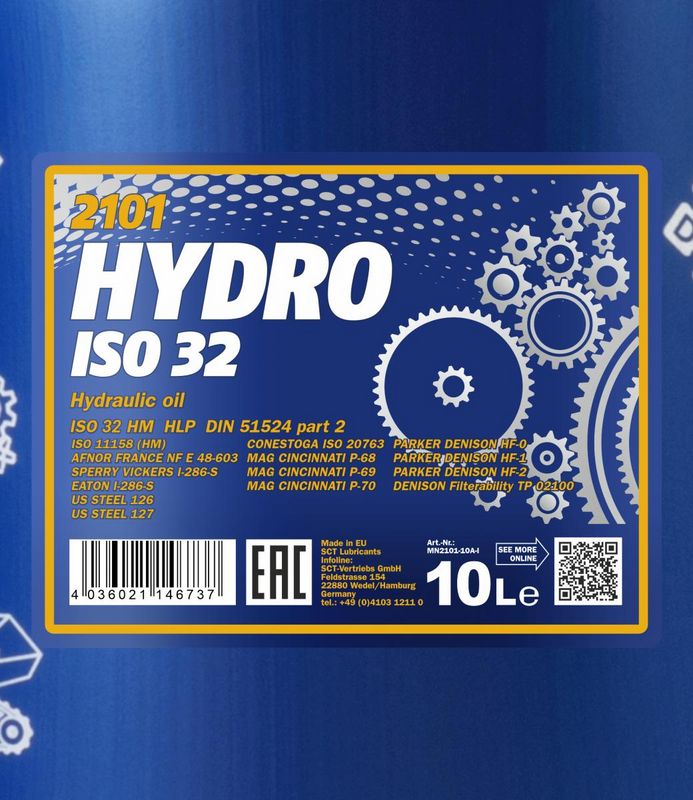 Hidraulika olaj 10L MANNOL Hydro ISO 32 2101