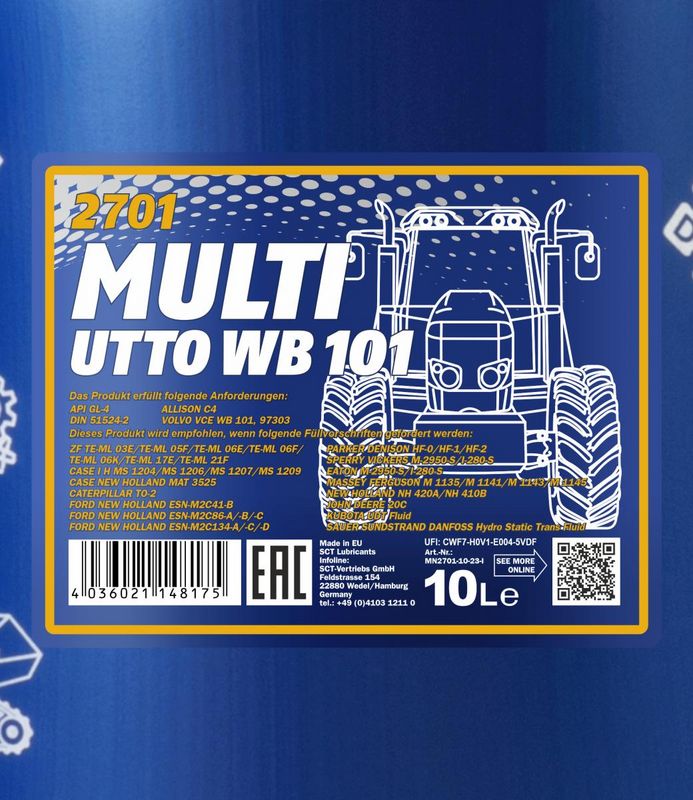 Motorolaj 10L MANNOL Multi UTTO WB 101 2701