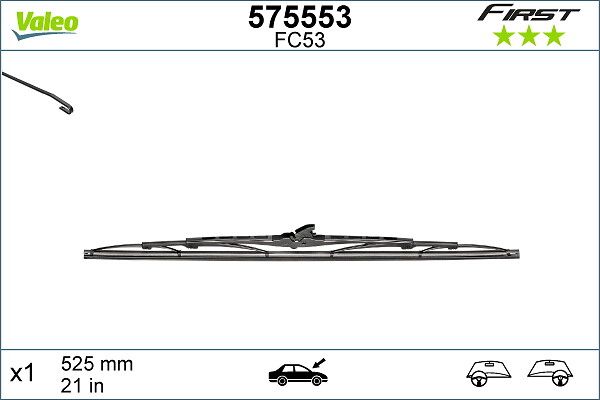 Ablaktörlő lapát Valeo First 530mm