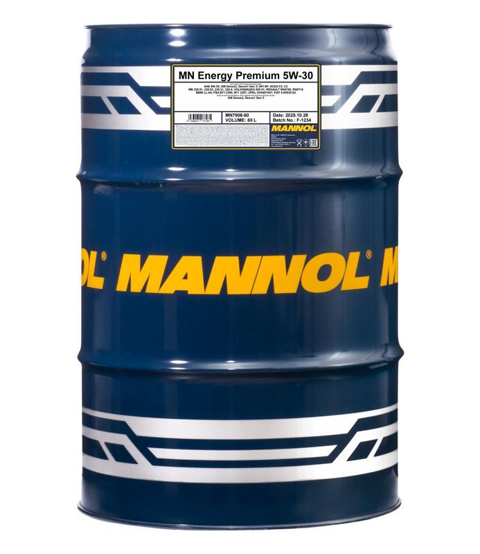 Motorolaj 5W-30 60L MANNOL Energy Premium 5W-30 7908