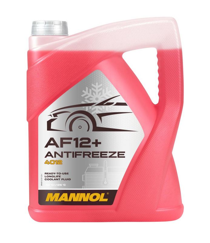 Fagyálló folyadék piros 5L MANNOL Antifreeze AF12+ (-40 °C) Longlife 4012