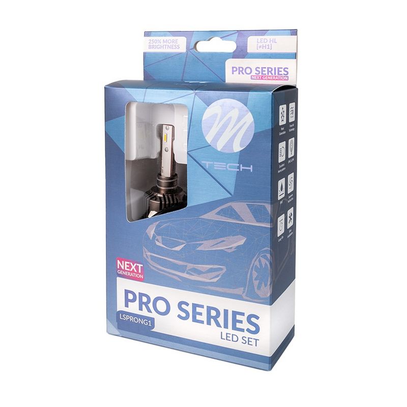 M-Tech, LED H1 izzó, 250%, Fehér fényű, Új generációs, Pro series szett