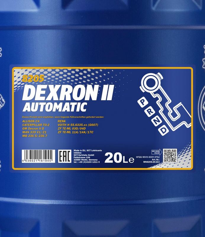 Váltóolaj 20L MANNOL Dexron II 8205