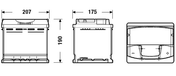 Akkumulátor Exide Premium EA530 53Ah 540A J+