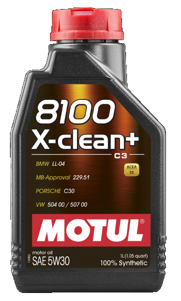 Motorolaj 5W-30 1L MOTUL 8100 X-clean + 5W-30 1L