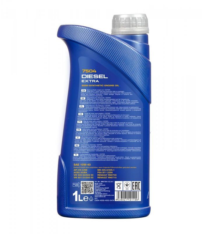 Motorolaj 10W-40 1L MANNOL Diesel Extra 10W-40 7504