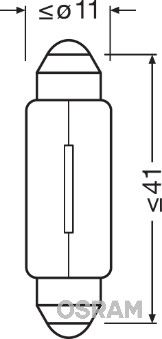 izzó, rendszámtábla világítás STANDARD 12V 5W SZOFITA