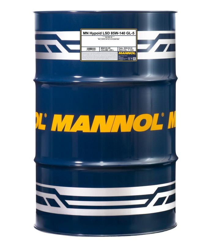 Váltóolaj 208L MANNOL Hypoid LSD 85W-140 GL-5 8105