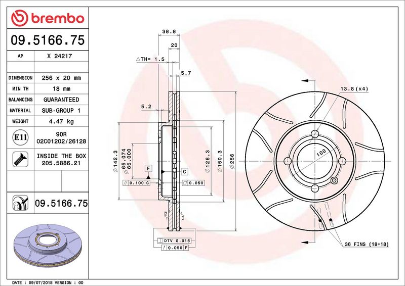 Brembo Max féktárcsa 