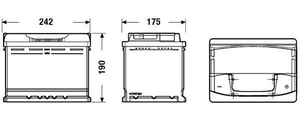 Akkumulátor Exide Premium EA640 64Ah 640A J+