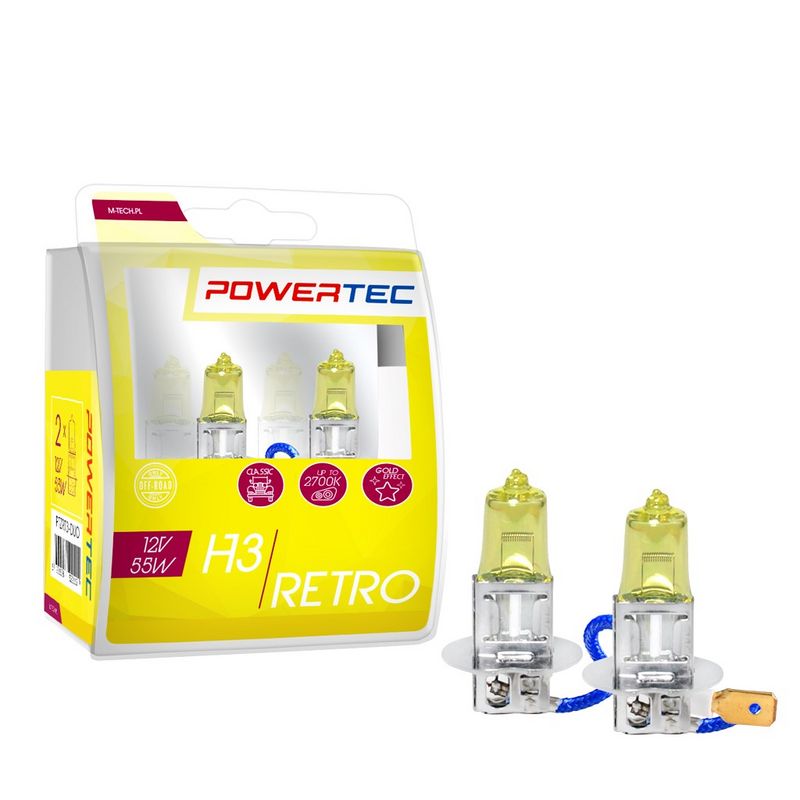 M-Tech Powertec Retro H3 12V DUO sárga 