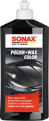 Sonax Polish+Wax Color Black 500ml Polír És Wax Fekete 