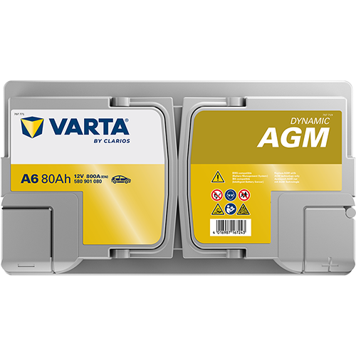 Akkumulátor VARTA DYNAMIC AGM 12V 80Ah 800A Jobb+