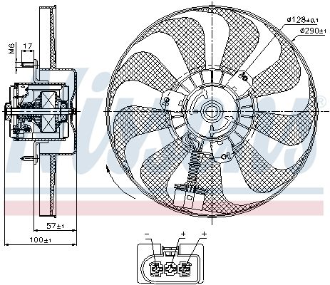 ventillátor, motorhűtés 85684