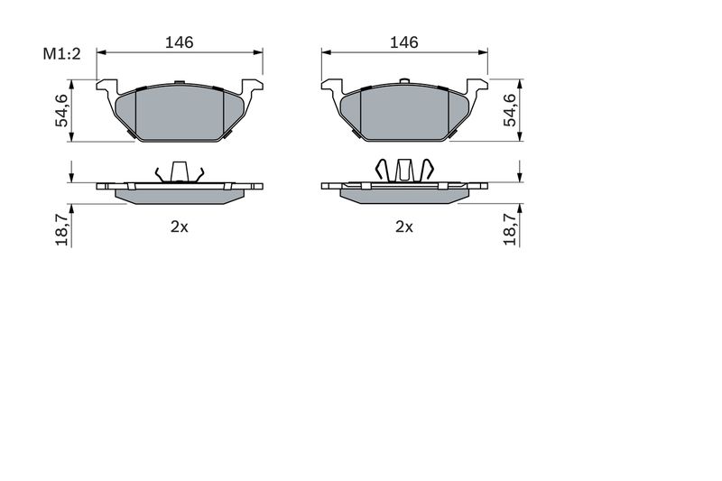 fékbetét készlet, tárcsafék 0 986 424 364