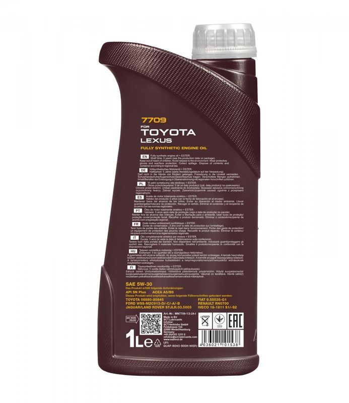 Motorolaj 5W-30 1L MANNOL for Toyota Lexus 5W-30 7709