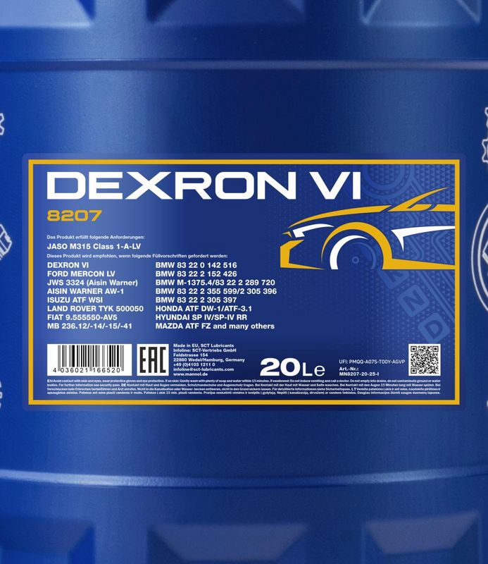 Váltóolaj 20L MANNOL Dexron VI 8207