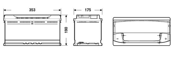 Akkumulátor Exide Premium EA1000 100Ah 900A J+