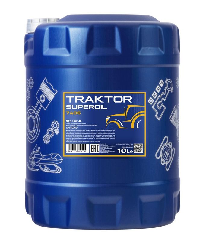 Motorolaj 15W-40 10L MANNOL Traktor Superoil 15W-40 7406