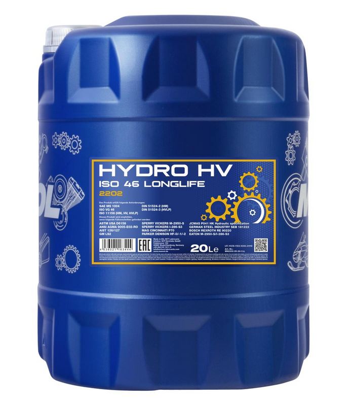 Hidraulika olaj 20L MANNOL Hydro HV ISO 46 2202