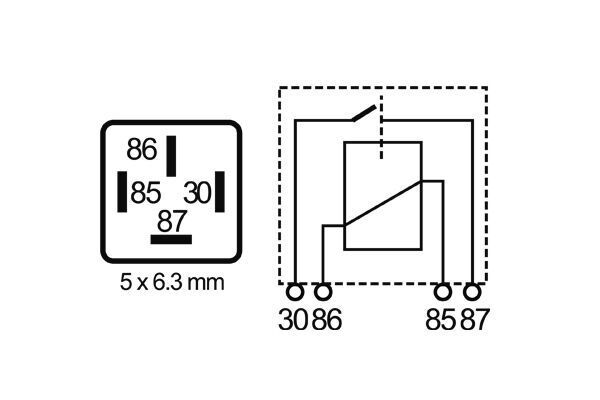 relé, munkaáram MR 73, relé 24V/22A