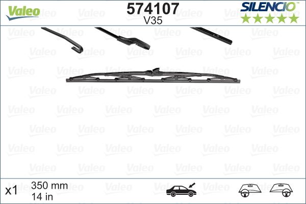 Ablaktörlő lapát Valeo Silencio V35 350mm
