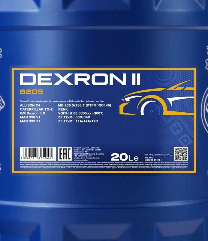 Váltóolaj 20L MANNOL Dexron II 8205