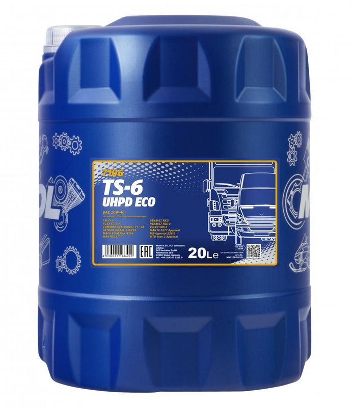 Motorolaj 10W-40 20L MANNOL TS-6 UHPD 10W-40 Eco 7106