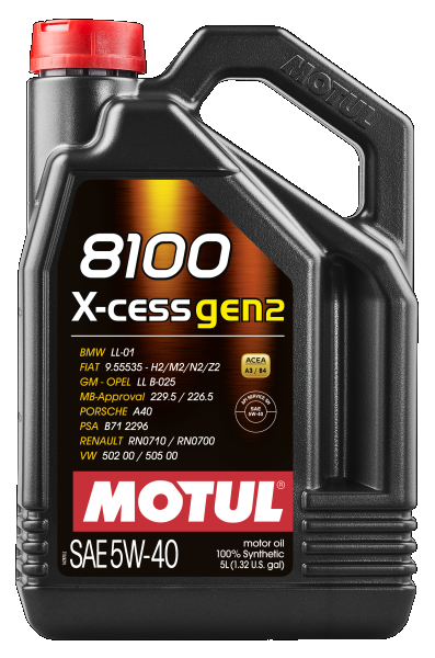 Motorolaj 5W-40 5L MOTUL 8100 X-cess Gen2 5W-40 5L